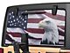 SEC10 Perforated Flag and Eagle Rear Window Decal (93-24 Jeep Grand Cherokee ZJ, WJ, WK, WK2 & WL)