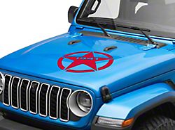 SEC10 1941 Hood Star Decal; Red (Universal; Some Adaptation May Be Required)