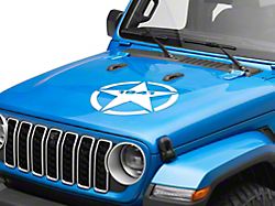 SEC10 1941 Hood Star Decal; White (Universal; Some Adaptation May Be Required)