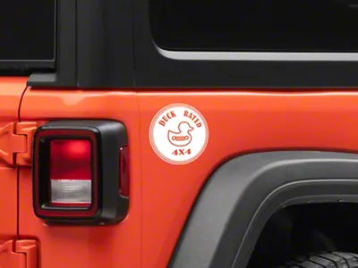 Mopar Licensed by SEC10 Duck Rated Decal; White (Universal; Some Adaptation May Be Required)