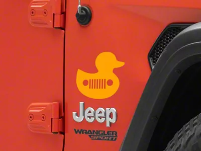 Mopar Licensed by SEC10 Duck Silhouette Decal; Orange (Universal; Some Adaptation May Be Required)