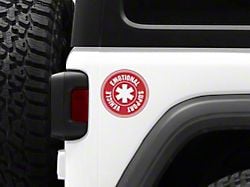 SEC10 Emotional Support Vehicle Decal; Red (Universal; Some Adaptation May Be Required)