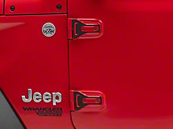 SEC10 Hinge Accent Decal; Matte Black (18-24 Jeep Wrangler JL)