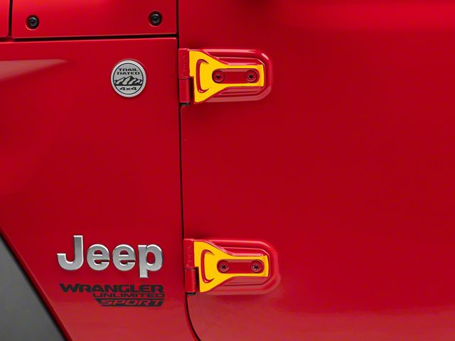 SEC10 Hinge Accent Decal; Yellow (18-24 Jeep Wrangler JL)