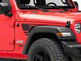 SEC10 Side Accent Flag Decal; Matte Black (18-24 Jeep Wrangler JL)