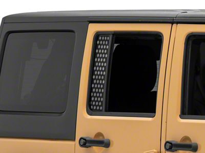 SEC10 Small Punched Rear Window Decal; Matte Black (07-18 Jeep Wrangler JK)