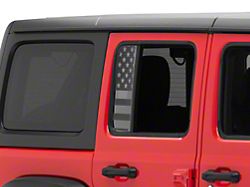 SEC10 Small Rear Window Decal; Gloss Black (18-24 Jeep Wrangler JL)