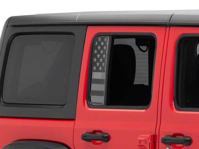 SEC10 Small Rear Window Decal; Gloss Black (18-24 Jeep Wrangler JL)