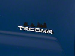 SEC10 Over the Logo Canyon Decal; Matte black (05-24 Tacoma)