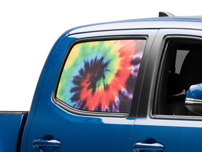 SEC10 Quarter Window Decal; Tie Dye (2016 Tacoma)