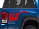 SEC10 Rear Bed Compass Decal; Red (05-24 Tacoma)