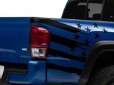 SEC10 Rear Bed Flag Decal; Gloss Black (16-23 Tacoma)