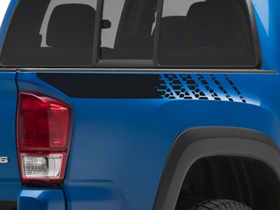 SEC10 Rear Bed Graphic Decal; Matte Black (16-23 Tacoma)