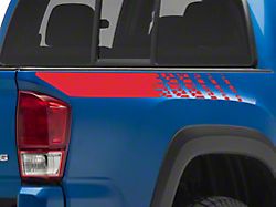 SEC10 Rear Bed Graphic Decal; Red (16-23 Tacoma)