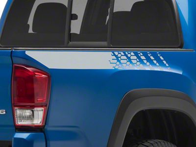 SEC10 Rear Bed Graphic Decal; Silver (16-23 Tacoma)