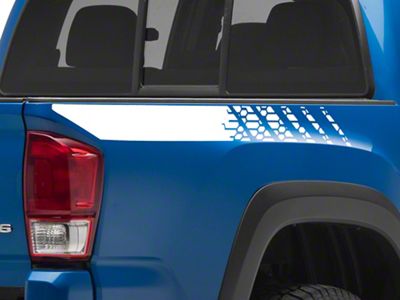 SEC10 Rear Bed Graphic Decal; White (16-23 Tacoma)