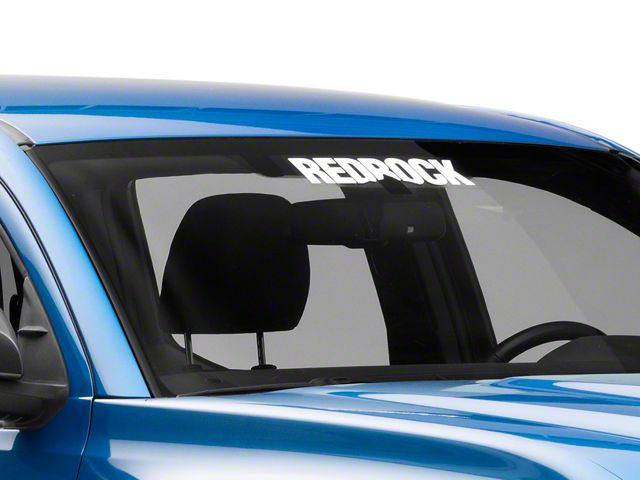 SEC10 RedRock Windshield Decal; White (Universal; Some Adaptation May Be Required)