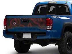 SEC10 Topographic Tailgate Decal; Red (16-23 Tacoma)