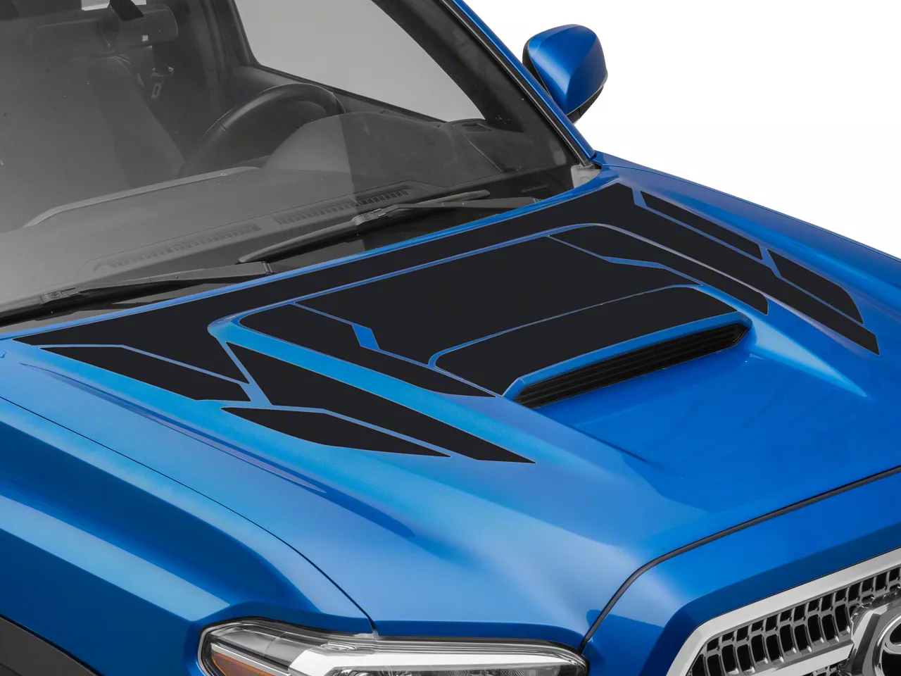 SEC10 Tacoma TRD Style Hood Decal; Matte Black TT46644 (16-23 Tacoma ...