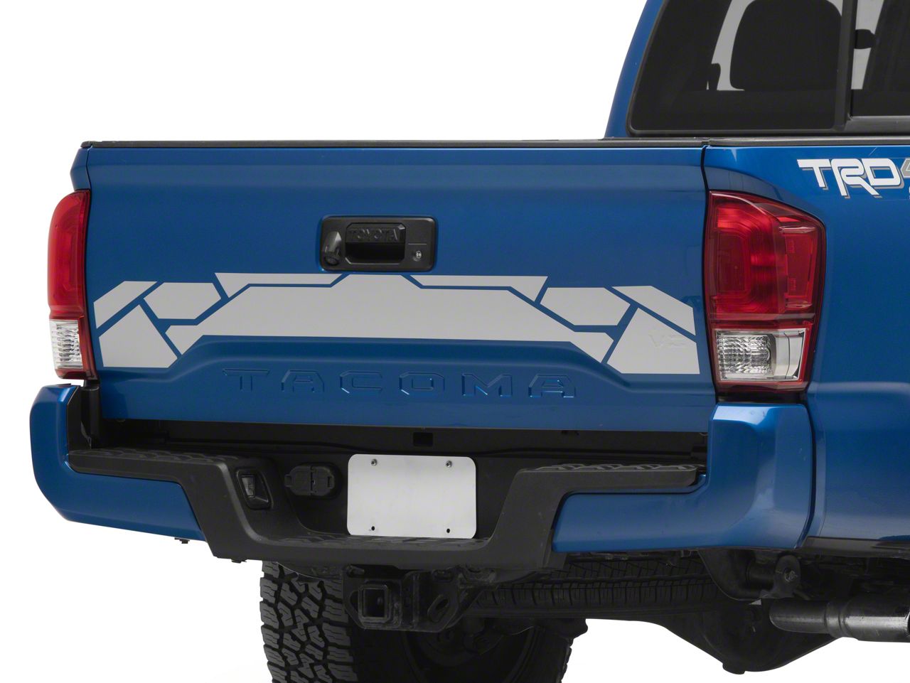 SEC10 Tacoma TRD Style Tailgate Decal; Silver TT45266 (16-23 Tacoma ...