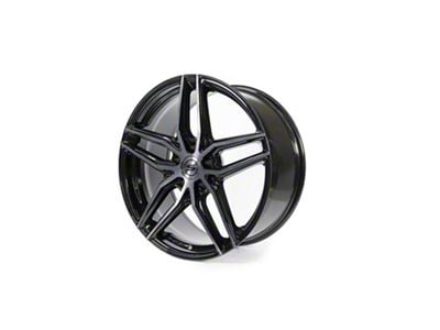 Select Precision Alloys Shadow Glossy Black with Brushed DDT Face Clear 5-Lug Wheel; 20x9; 20mm Offset (05-15 Tacoma)