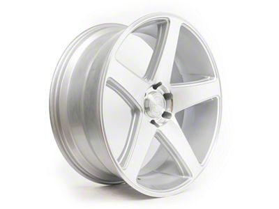 Select Precision Alloys Spectrum Gloss Silver Machined Wheel; 24x10; 15mm Offset (07-18 Jeep Wrangler JK)