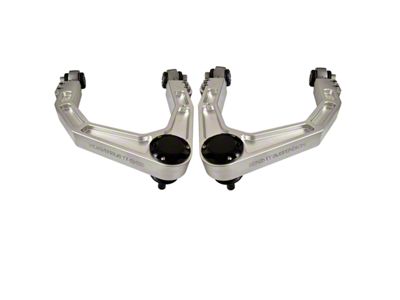 Send-It Suspension Billet Adjustable Front Upper Control Arms; Silver (07-21 Tundra)