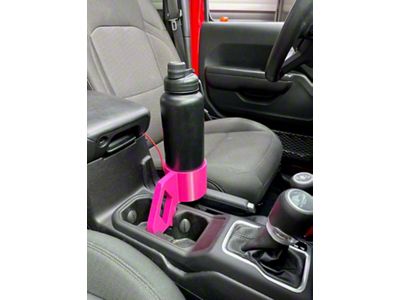 Sheltech 3D 3rd Cup Holder; Hot Pink (18-24 Jeep Wrangler JL)