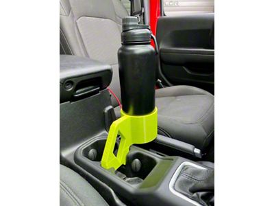 Sheltech 3D 3rd Cup Holder; Neon Yellow (18-25 Jeep Wrangler JL)