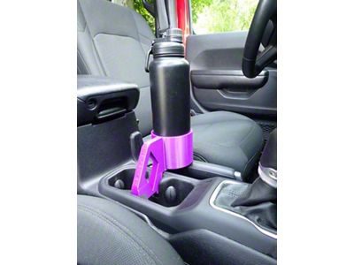 Sheltech 3D 3rd Cup Holder; Purple (18-25 Jeep Wrangler JL)