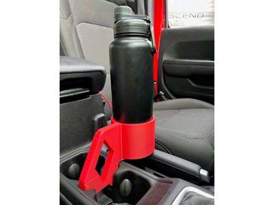 Sheltech 3D 3rd Cup Holder; Red (18-25 Jeep Wrangler JL)