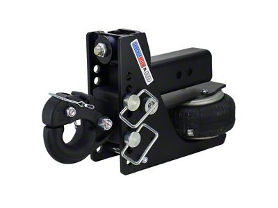 Shocker Hitch Max Black HD 20K Air Hitch Pintle Hook for 2.50-Inch Receiver Hitch; 3 to 7-Inch Drop (Universal; Some Adaptation May Be Required)