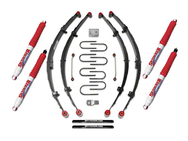 SkyJacker 4-Inch Lift Kit with Hydro Shocks (87-95 Jeep Wrangler YJ)