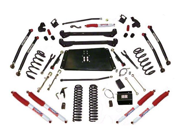 SkyJacker 6-Inch Bent Long Arm Suspension System with Shocks (97-06 Jeep Wrangler TJ)