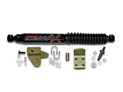 SkyJacker Black MAX Single Steering Stabilizer for Adjustable Track Bar and Stabilizer Assembly (04-06 Jeep Wrangler TJ Unlimited)