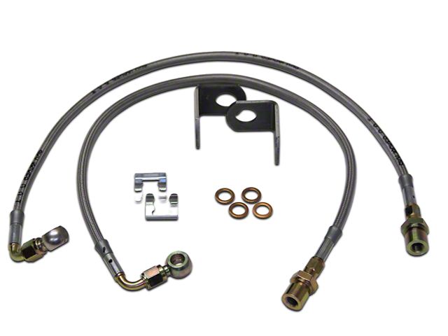 SkyJacker Front Stainless Steel Brake Lines for 4 to 7-Inch Lift (07-18 Jeep Wrangler JK)