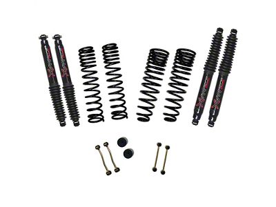 SkyJacker 2.50-Inch Dual Rate Long Travel Suspension Lift Kit with 1-Inch Rear Coil Springs and Black MAX Shocks (20-24 Jeep Gladiator JT Launch Edition, Rubicon)