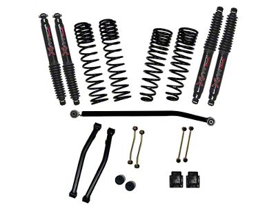 SkyJacker 3.50-Inch Dual Rate Long Travel Suspension Lift Kit with 2-Inch Rear Coil Springs and Black MAX Shocks (20-24 Jeep Gladiator JT Launch Edition, Rubicon)