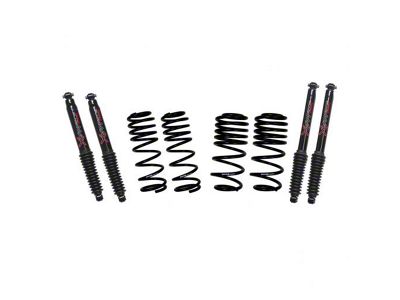 SkyJacker 2 to 2.50-Inch Lowering Sport Springs with Black MAX Shocks (21-25 Jeep Wrangler JL 4xe, Excluding Rubicon)