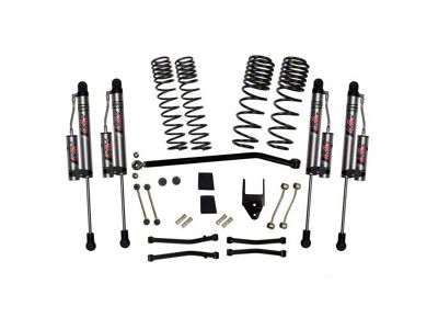 SkyJacker 4.50-Inch Dual Rate Long Travel Suspension Lift Kit with ADX 2.0 Remote Reservoir Shocks (21-24 Jeep Wrangler JL 4xe, Excluding Rubicon)