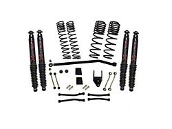 SkyJacker 4.50-Inch Dual Rate Long Travel Suspension Lift Kit with Black MAX Shocks (21-24 Jeep Wrangler JL 4xe, Excluding Rubicon)