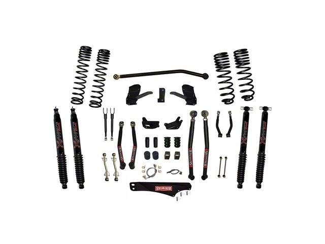 SkyJacker 6-Inch Dual Rate Long Travel Suspension Lift Kit with Black MAX Shocks (07-18 Jeep Wrangler JK 4-Door)