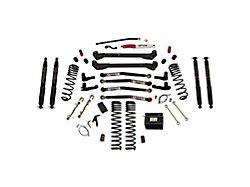 SkyJacker 6-Inch Dual Rate Long Travel Suspension Lift Kit with Lower Links and Black MAX Shocks (97-06 Jeep Wrangler TJ)