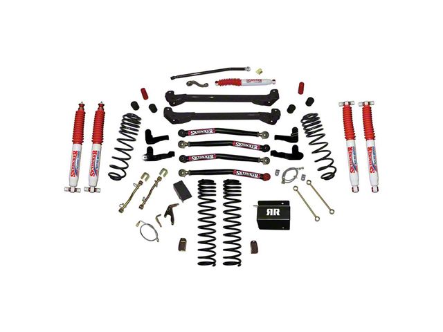 SkyJacker 6-Inch Dual Rate Long Travel Suspension Lift Kit with Lower Links and Nitro Shocks (97-06 Jeep Wrangler TJ)