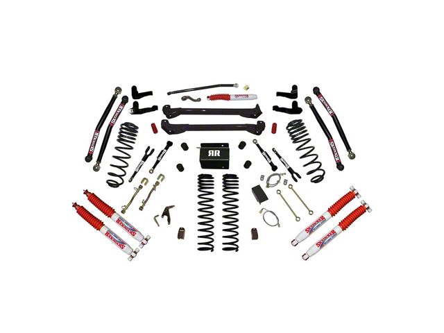 SkyJacker 6-Inch Dual Rate Long Travel Suspension Lift Kit with Upper and Lower Links and Hydro Shocks (97-06 Jeep Wrangler TJ)