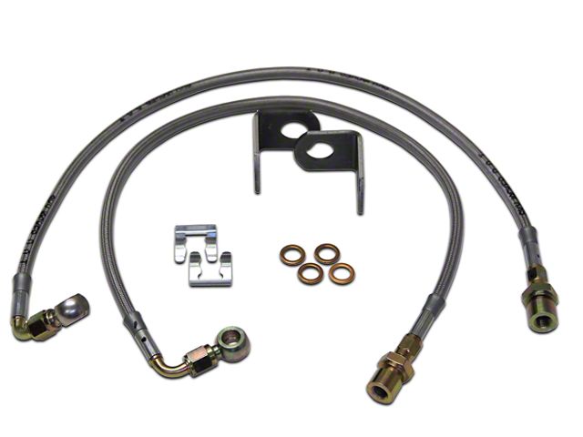 SkyJacker Rear Stainless Steel Brake Lines for 4 to 7-Inch Lift (07-18 Jeep Wrangler JK)