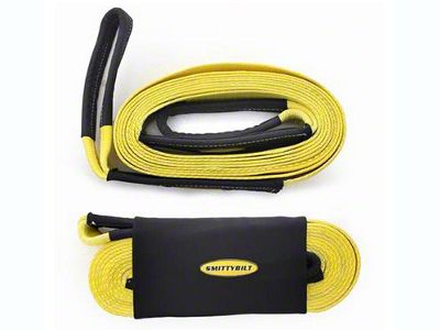 Smittybilt 4-Inch x 20-Foot Recovery Tow Strap; 40,000 lb.