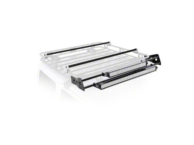 Smittybilt Defender Roof Rack LED Light Bar Mount Kit; 5-Foot (Universal; Some Adaptation May Be Required)