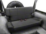 Smittybilt Vinyl Fold and Tumble Rear Seat; Black Denim (97-06 Jeep Wrangler TJ)