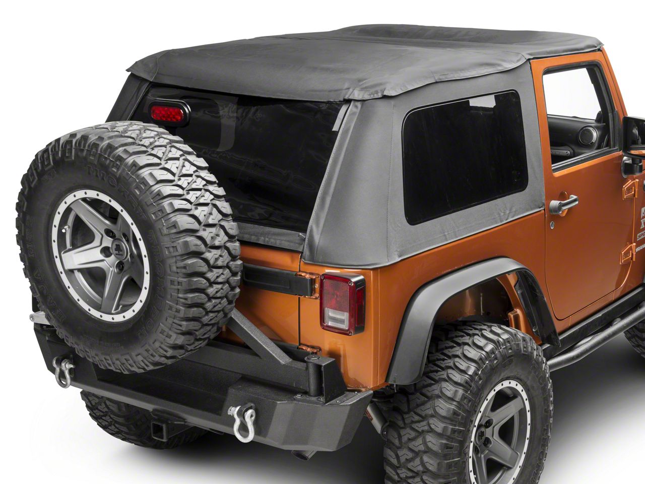 Smittybilt Bowless Combo Soft Top with Tinted Windows (10-18 Jeep Wrangler  JK 2-Door)